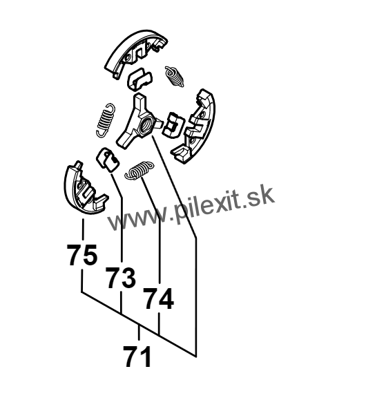 Spojka komplet 1147 160 2002 pre Stihl MS 500i