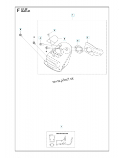 Výfuk sada 587217801 pre Husqvarna 572 XP